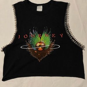 Cropped band tank top